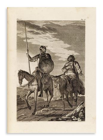 CERVANTES SAAVEDRA, MIGUEL DE.  El Ingenioso Hidalgo Don Quixote de la Mancha . . . Nueva Edición.  4 vols.  1780